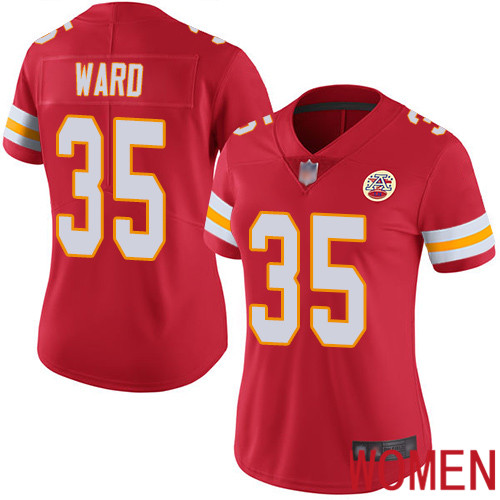 Women Kansas City Chiefs #35 Ward Charvarius Red Team Color Vapor Untouchable Limited Player Football Nike NFL Jersey->nfl t-shirts->Sports Accessory